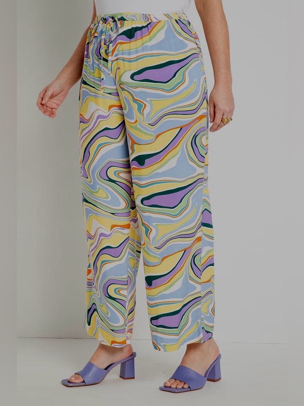 NWT Eloquii Swirl Printed Wide Leg Pants 22/24